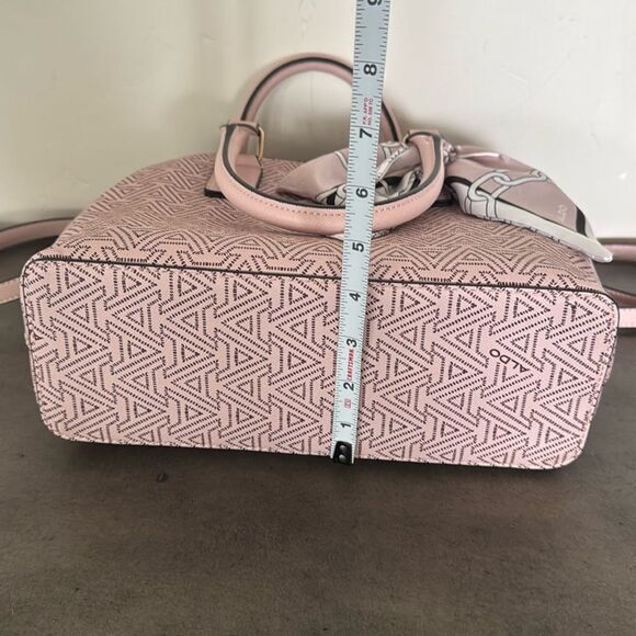 Aldo Pink Vegan Leather Elegant Satchel Handbag Crossbody Purse with Scarf NWOT - Picture 8 of 16